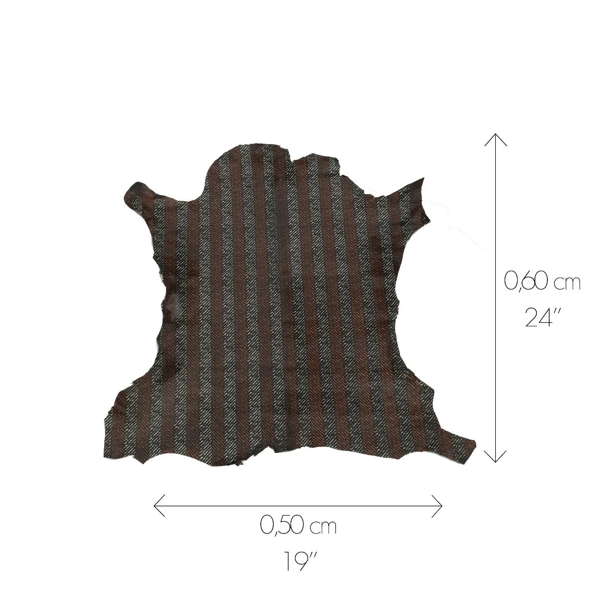 Orange Striped Patterned Ponyskin