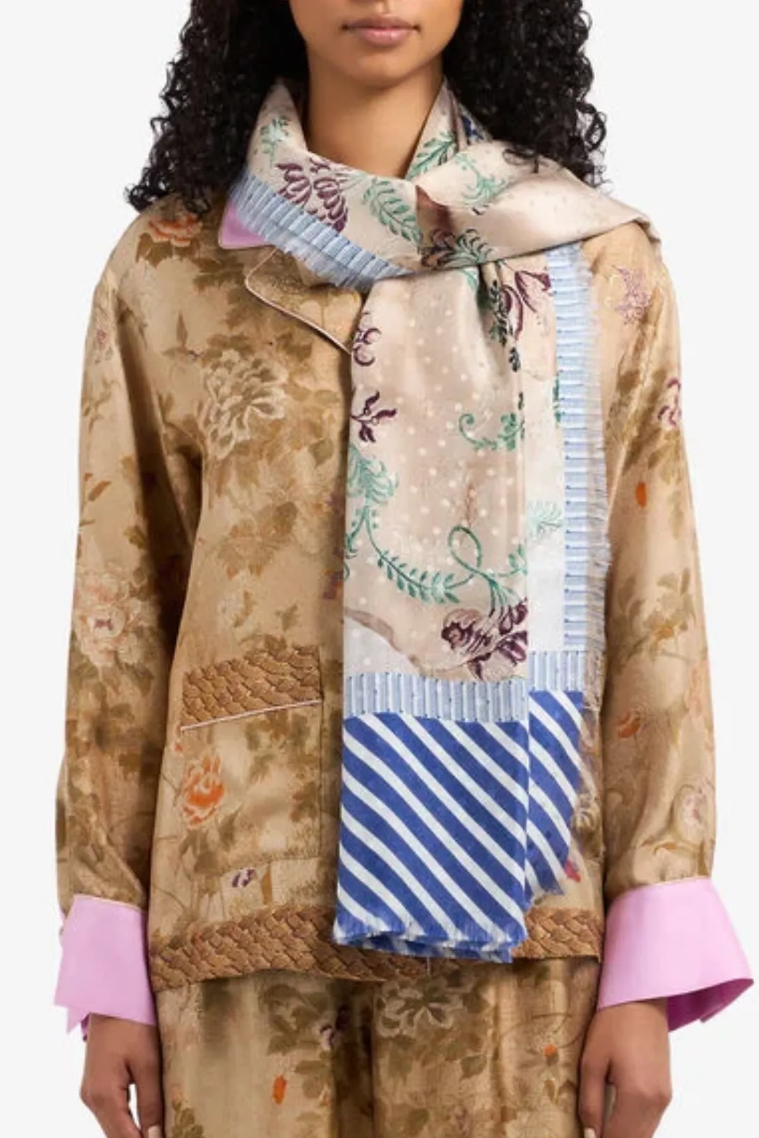 PALLINO Scarf | Multicolor Blue Stripe