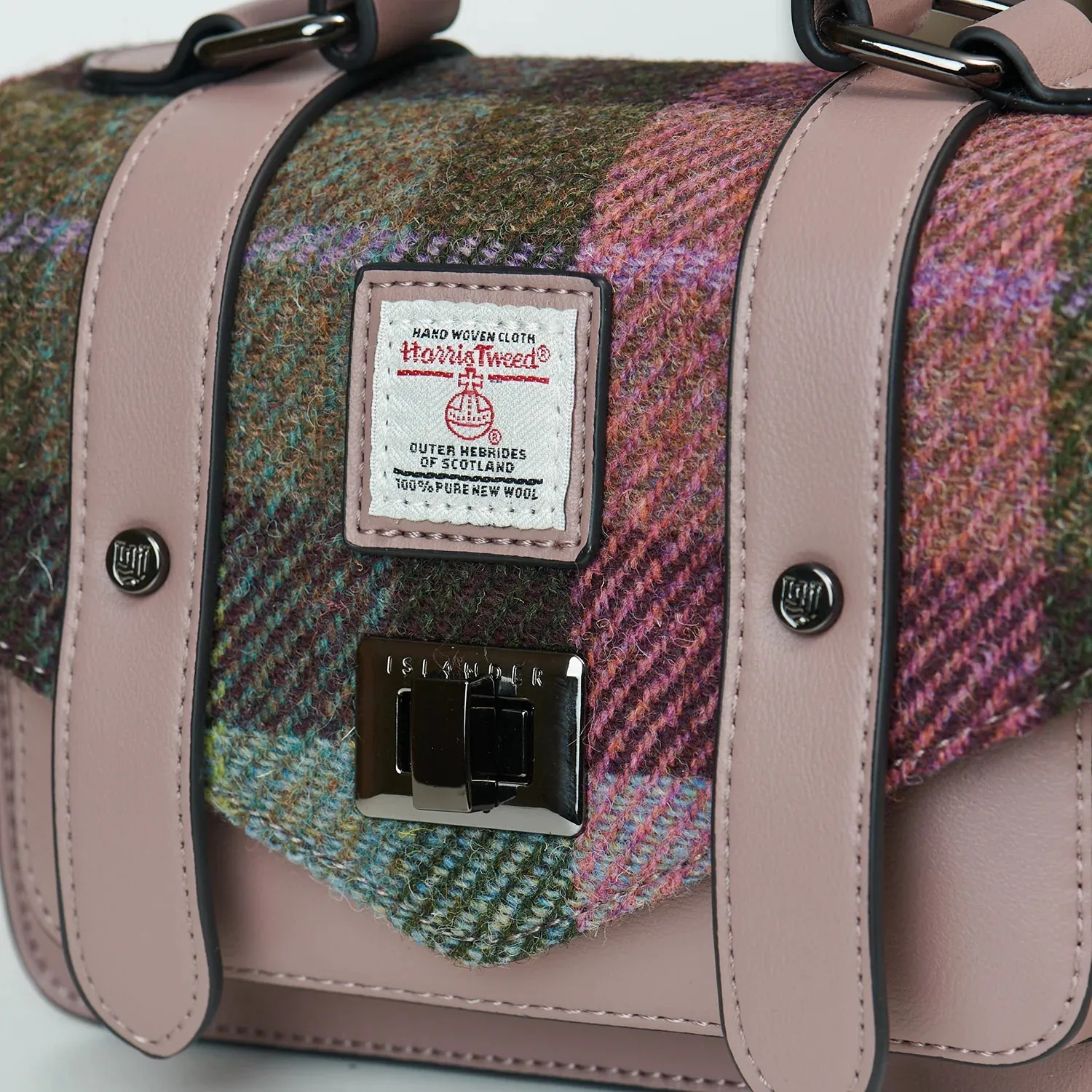 Pink & Green Tartan Satchels with Harris Tweed®