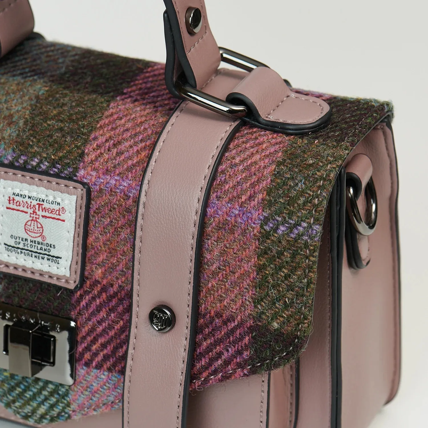 Pink & Green Tartan Satchels with Harris Tweed®