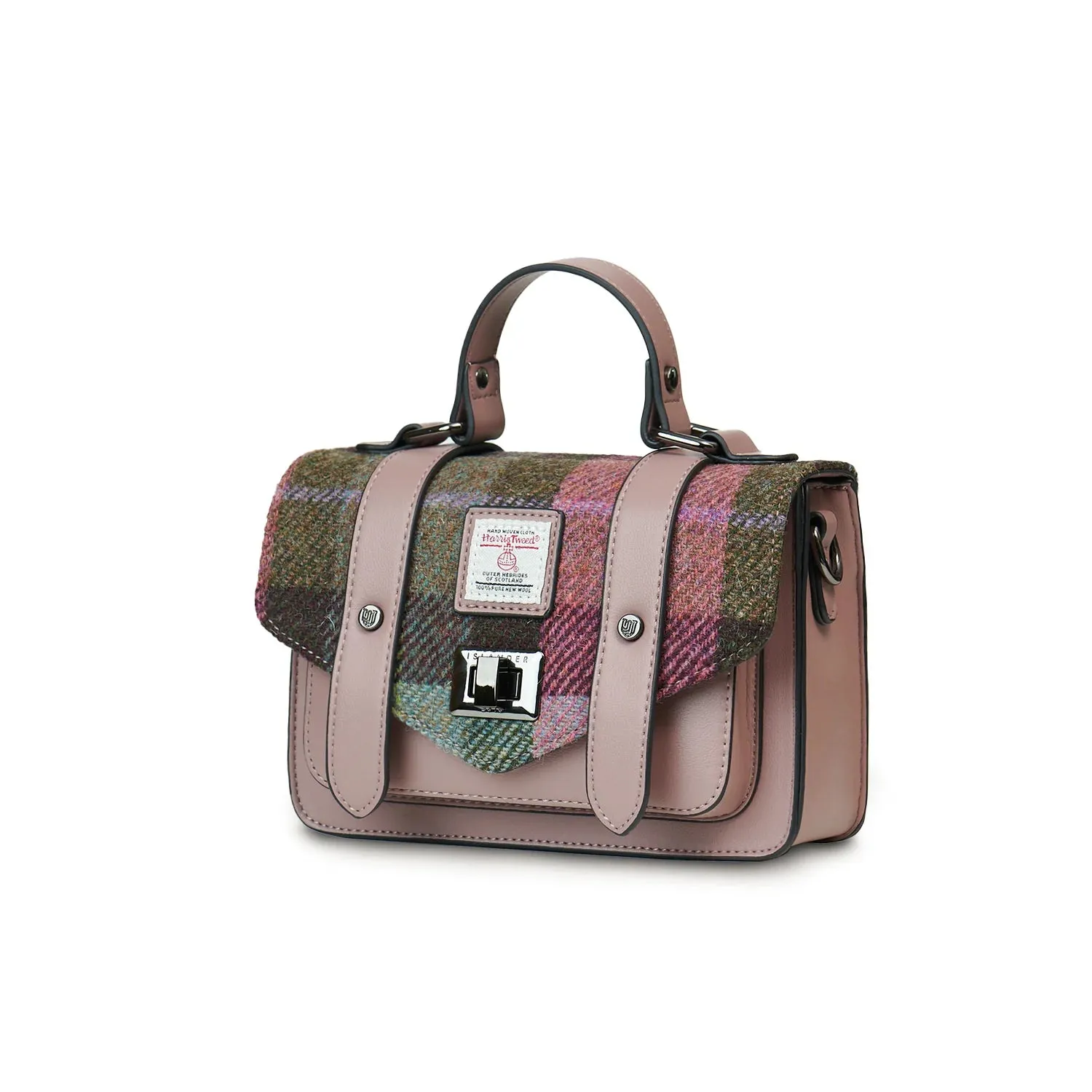 Pink & Green Tartan Satchels with Harris Tweed®