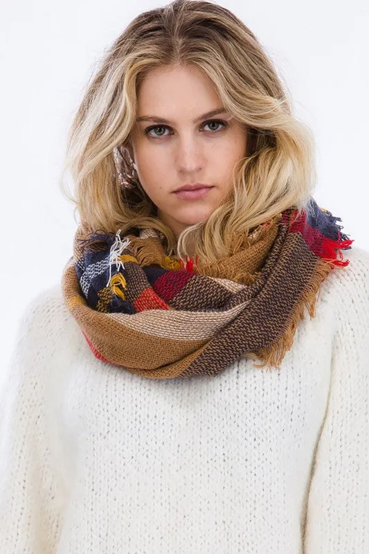 Plaid Infinity Scarf - Final Sale
