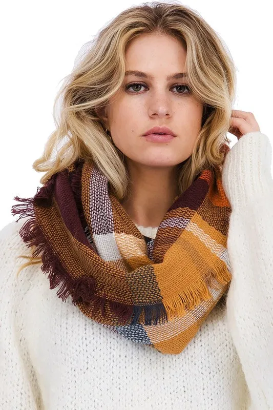 Plaid Infinity Scarf - Final Sale