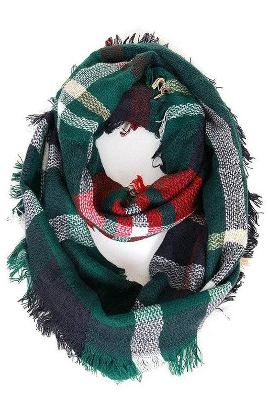 Plaid Infinity Scarf - Final Sale