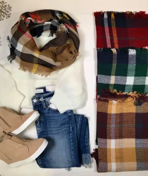 Plaid Infinity Scarf - Final Sale