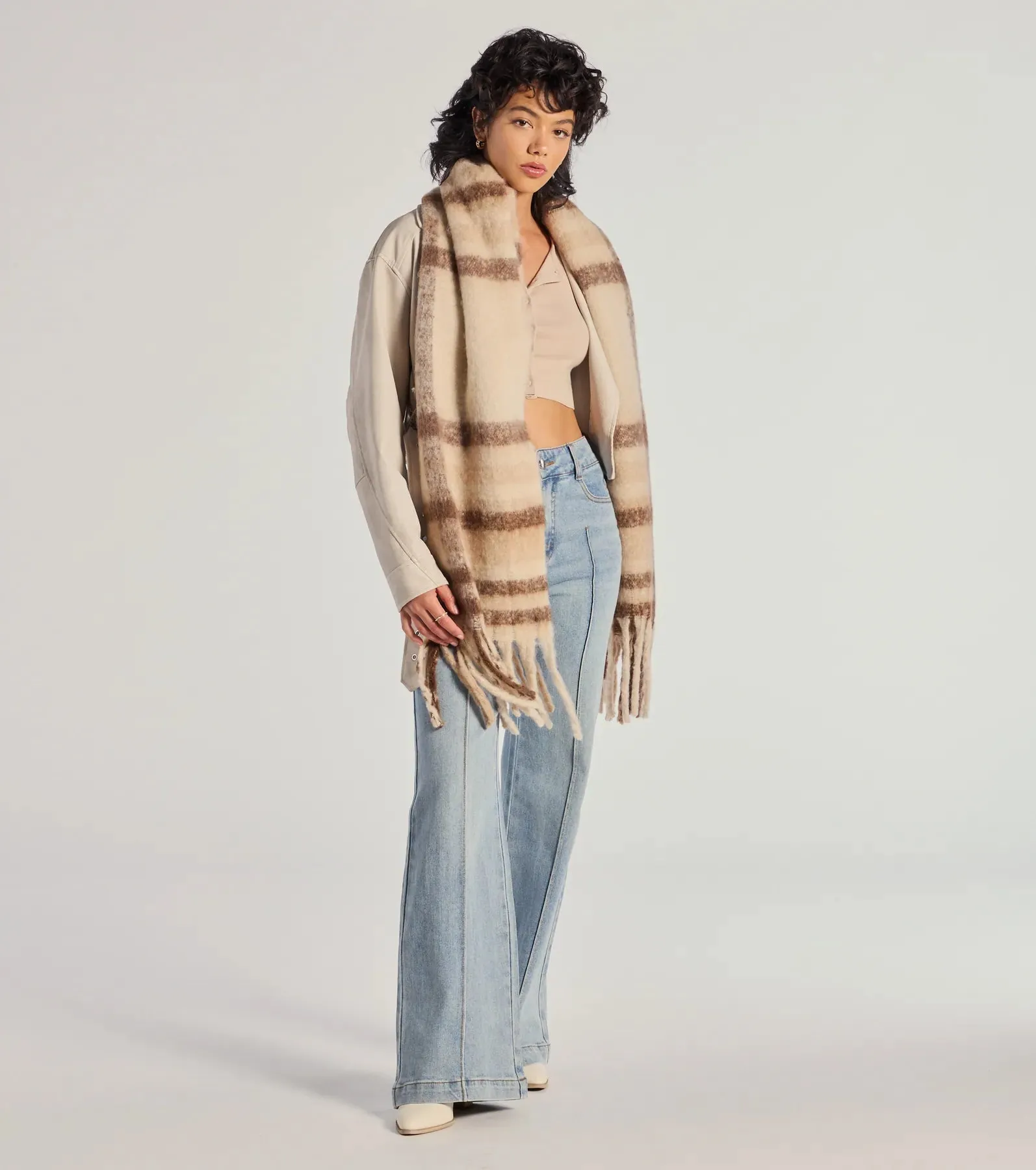 Plaid Moment Blanket Scarf