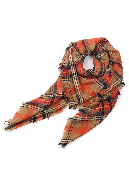 Plaid Shawl Scarf