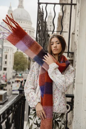 Plaid Warm Wrap Scarf