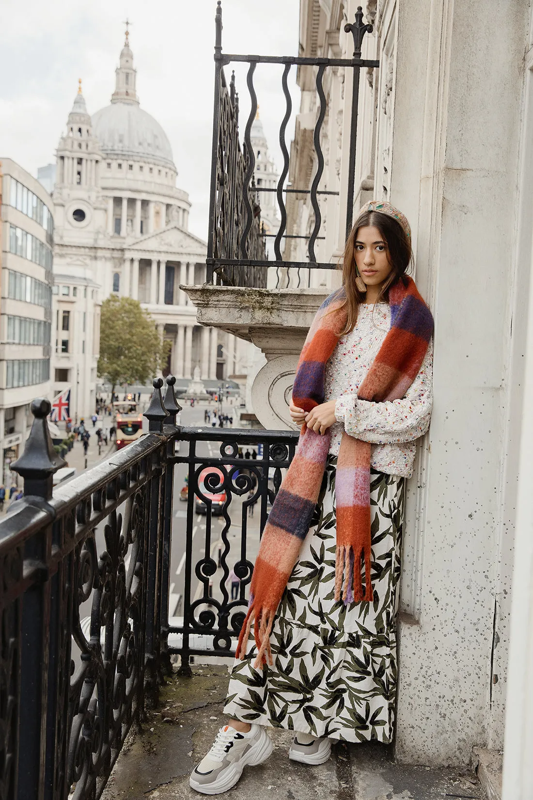 Plaid Warm Wrap Scarf