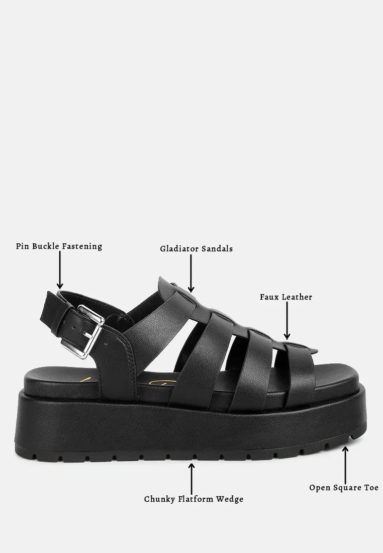 Platform Gladiator Sandals By RUW