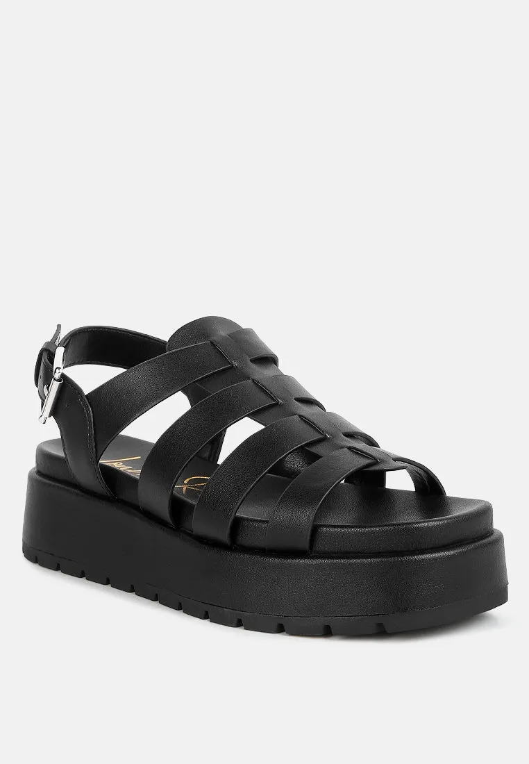Platform Gladiator Sandals By RUW