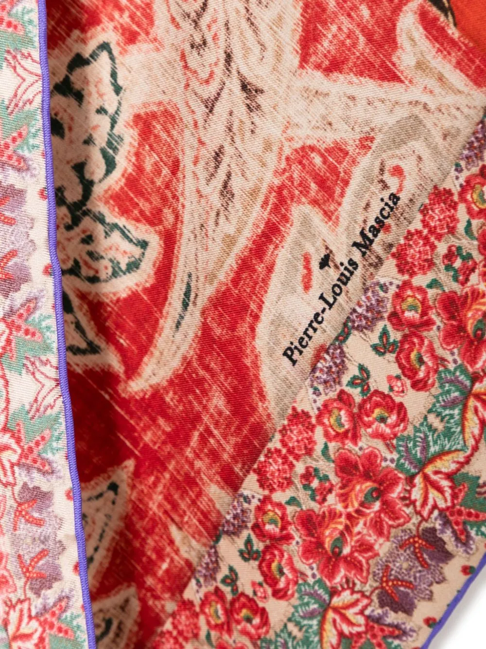Printed silk foulard