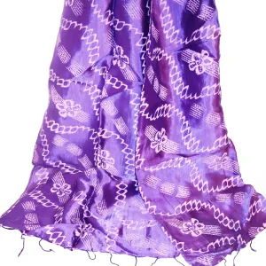 Printed Silk Scarf - Purple