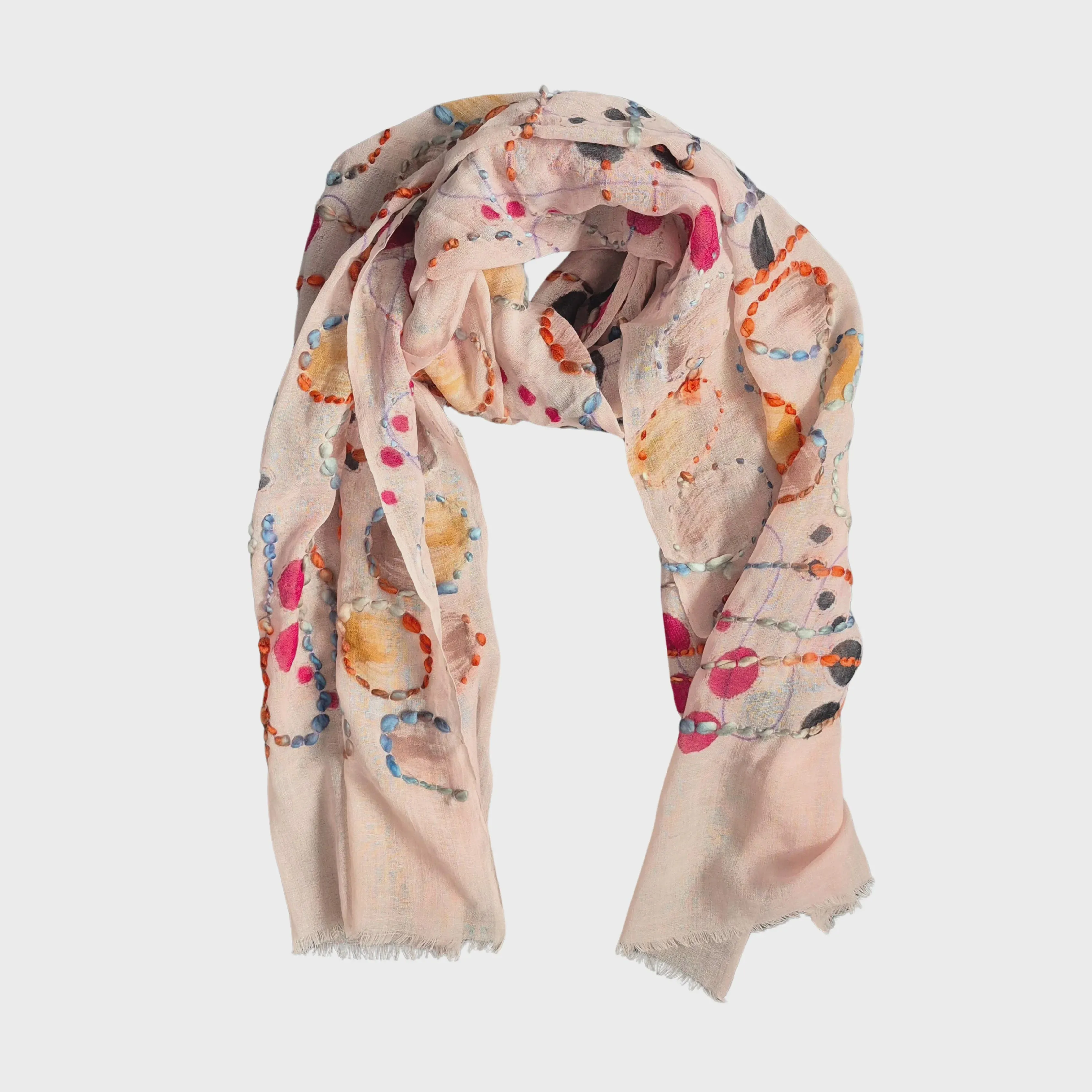 Pure Wool Scarf - Pale Pink