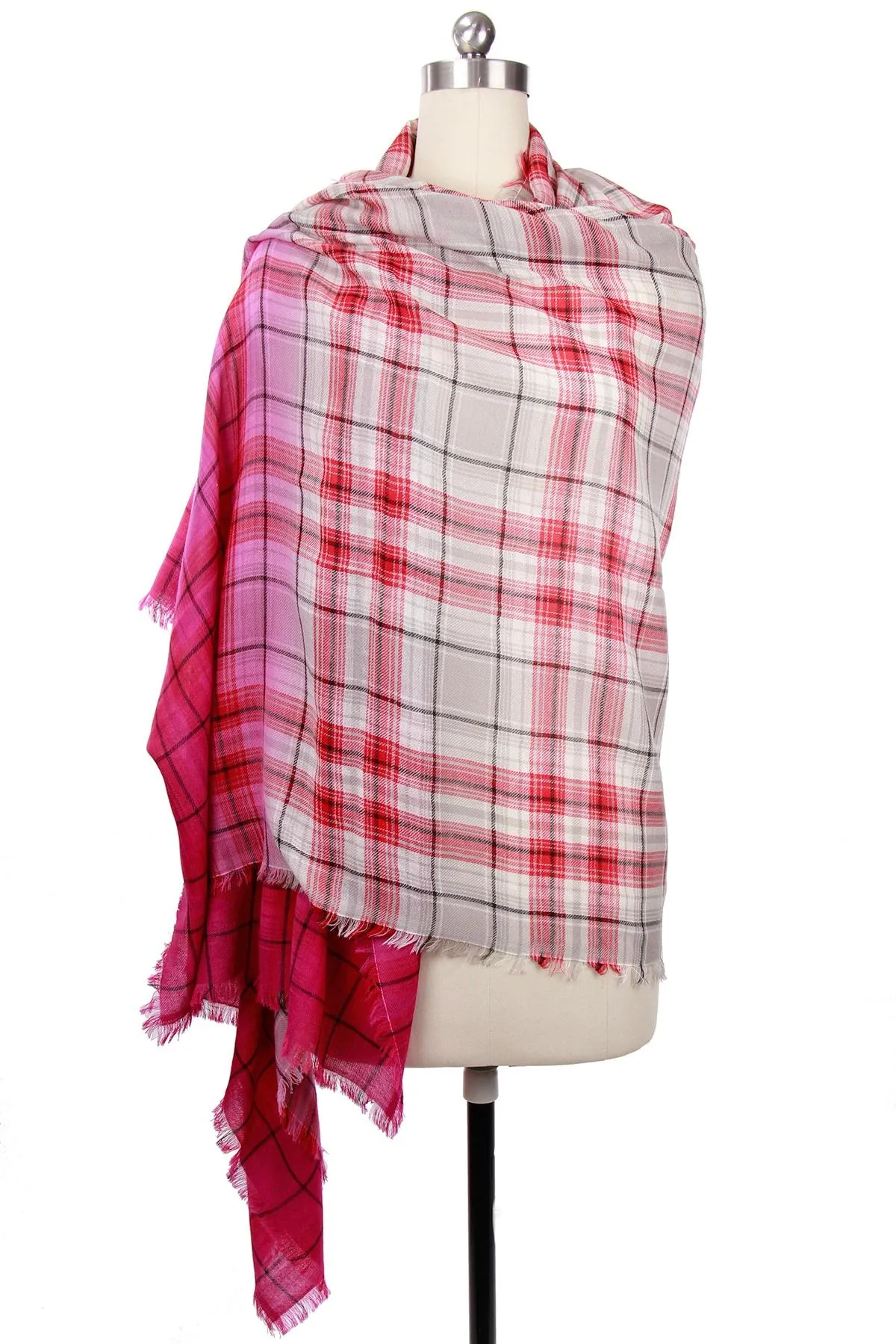 Queens Plaid Ombre Scarf