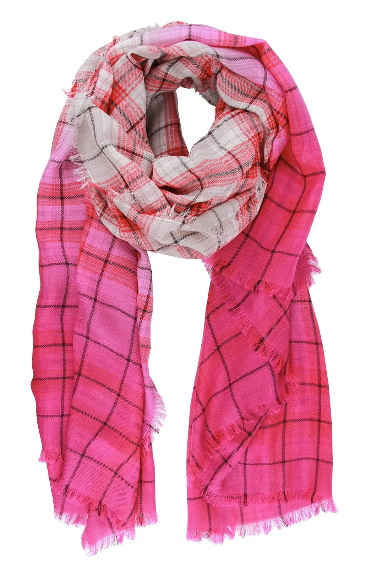 Queens Plaid Ombre Scarf
