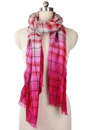 Queens Plaid Ombre Scarf