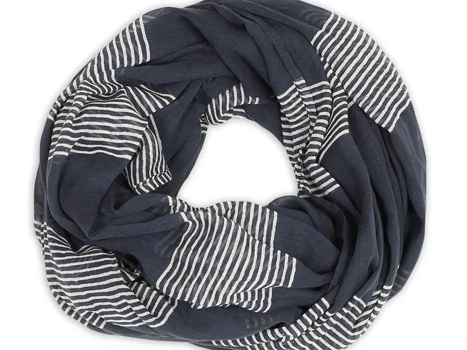 Raya Navy Stripe Scarf