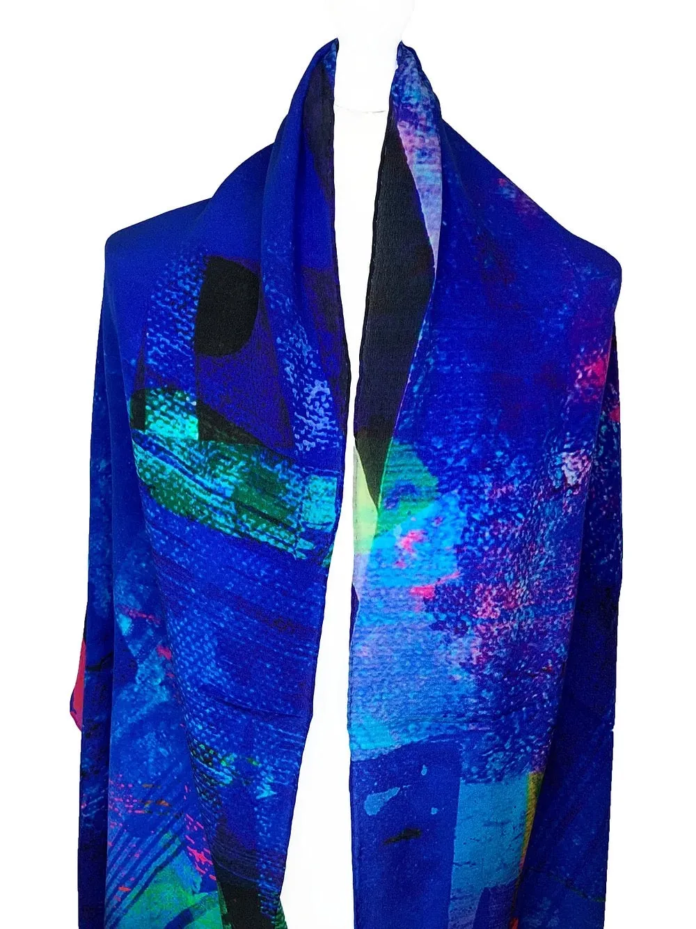 Rectangle 100% Silk Scarf by Clare O Connor - Irish Artist