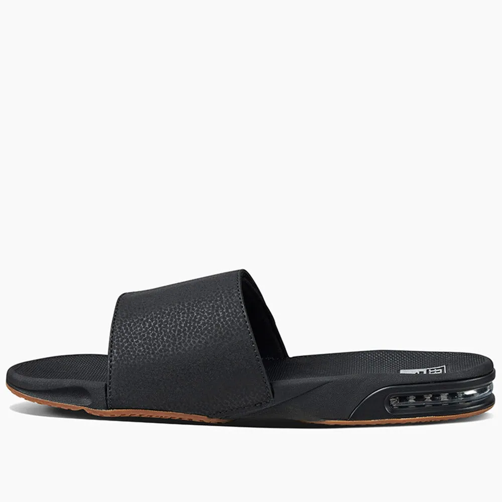 Reef Fanning Slide Sandal  - Black/Silver