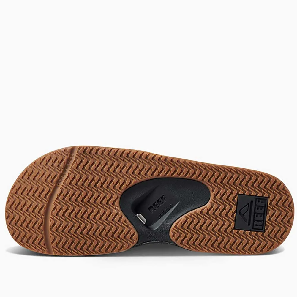 Reef Fanning Slide Sandal  - Black/Silver