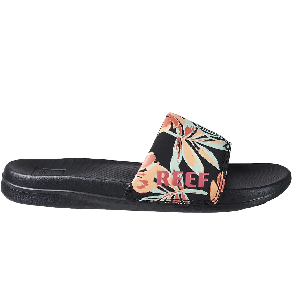 Reef Ladies One Slide Sandals  - Black Monstera