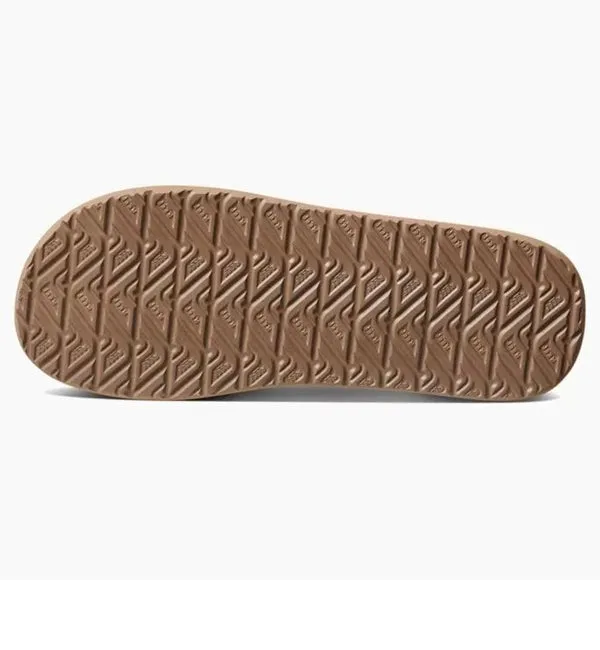 Reef Leather Contoured Cushion Flip Flops  - Chocolate