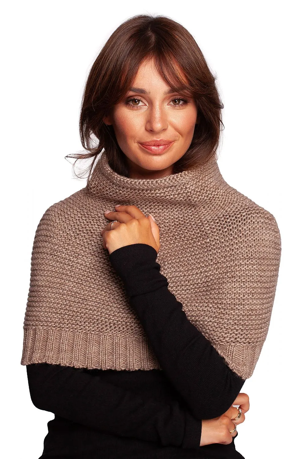 Refined Flared Neck Infinity Scarf