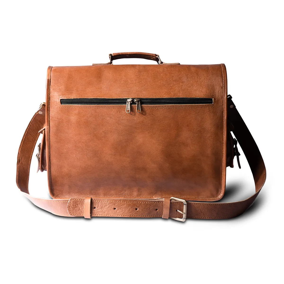 Retro Box Leather Messenger Bag