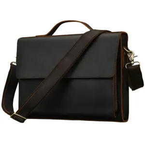 Retro Leather Shoulder Bag Men's Casual Vertical Sling