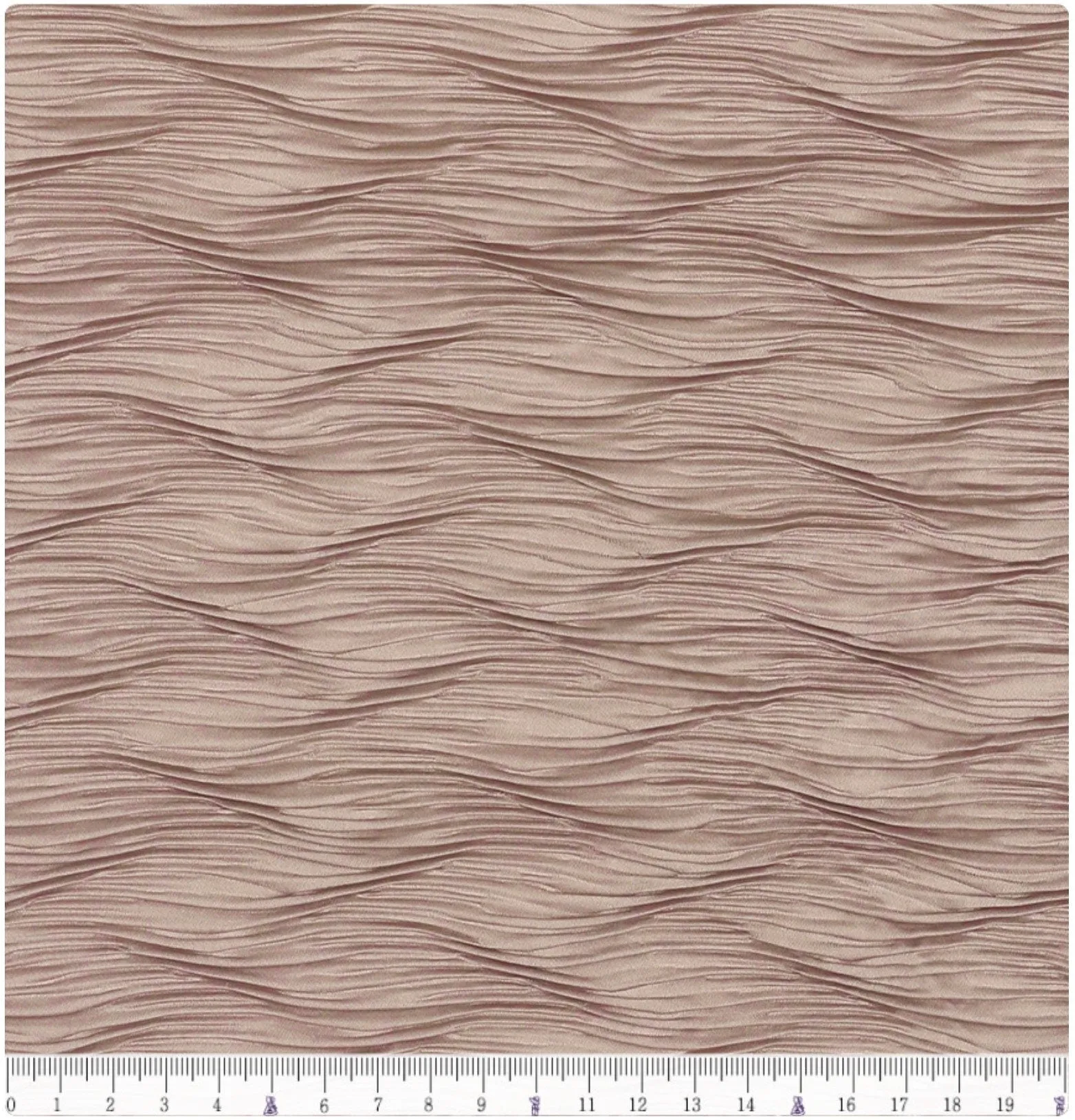 Ribbed Wave Pleated Polyester Wide Width Fabric - In Indi-pink - Quality Korean Fabric By the Yard / 53721GJ