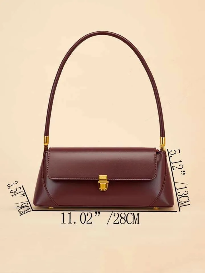 Rusty Rose Chic Flap Baguette Bag