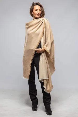 Sabina Cashmere Silk Cape In Camel