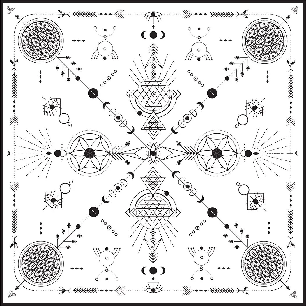 Sacred Geometry Silk Scarf