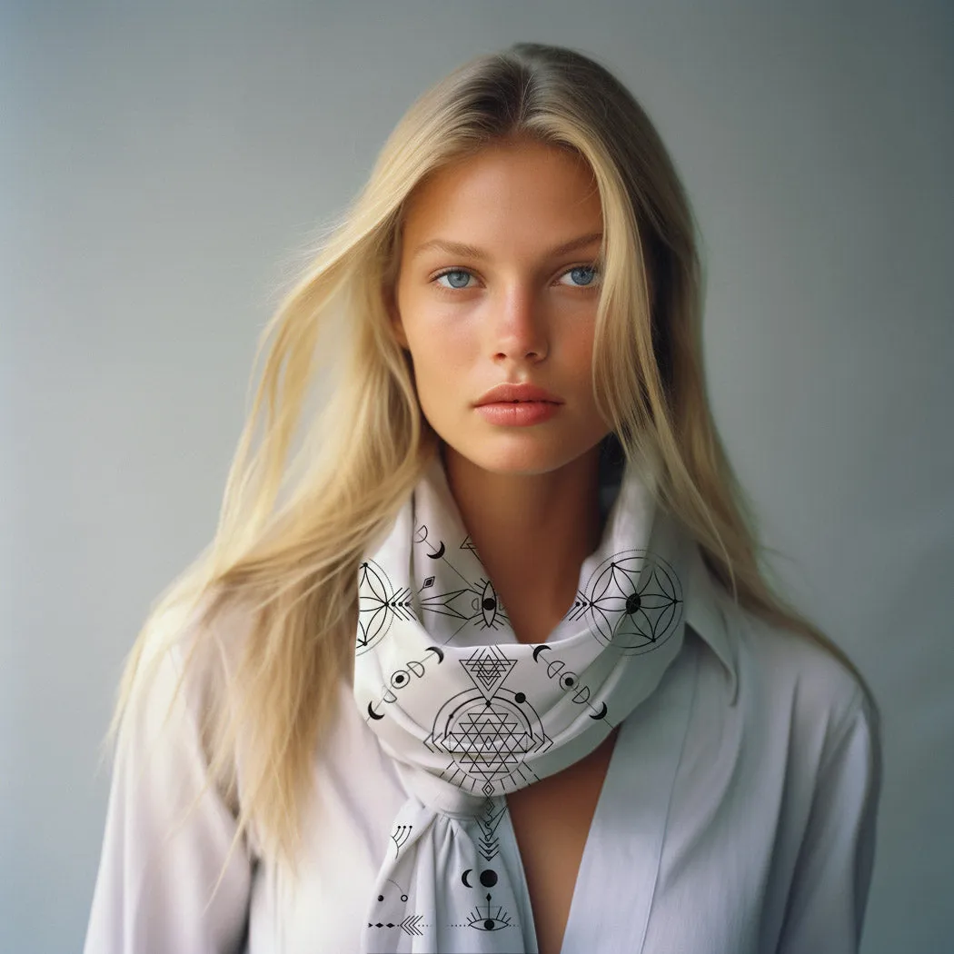Sacred Geometry Silk Scarf