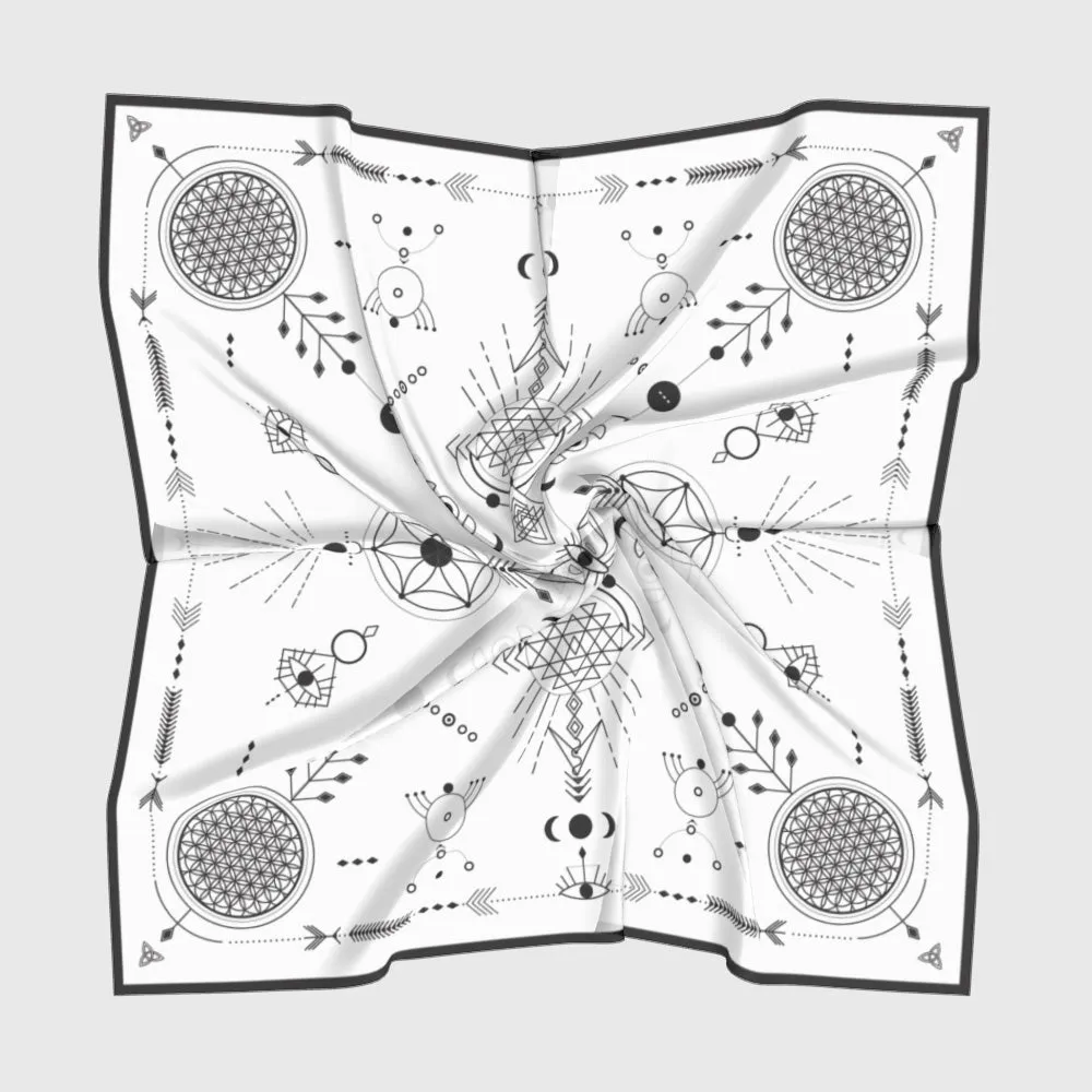 Sacred Geometry Silk Scarf