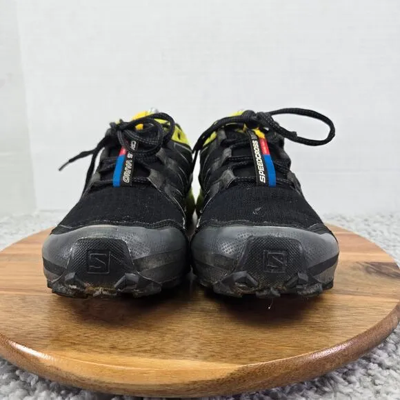 Salomon Speedcross Vario Black Neon Yellow Athletic Trail Running Shoe Mens 9.5