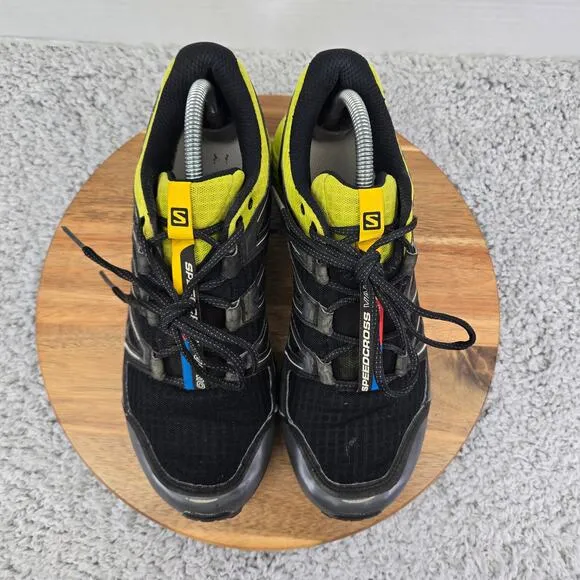 Salomon Speedcross Vario Black Neon Yellow Athletic Trail Running Shoe Mens 9.5