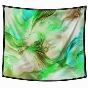 Scarf smokeflow green printed