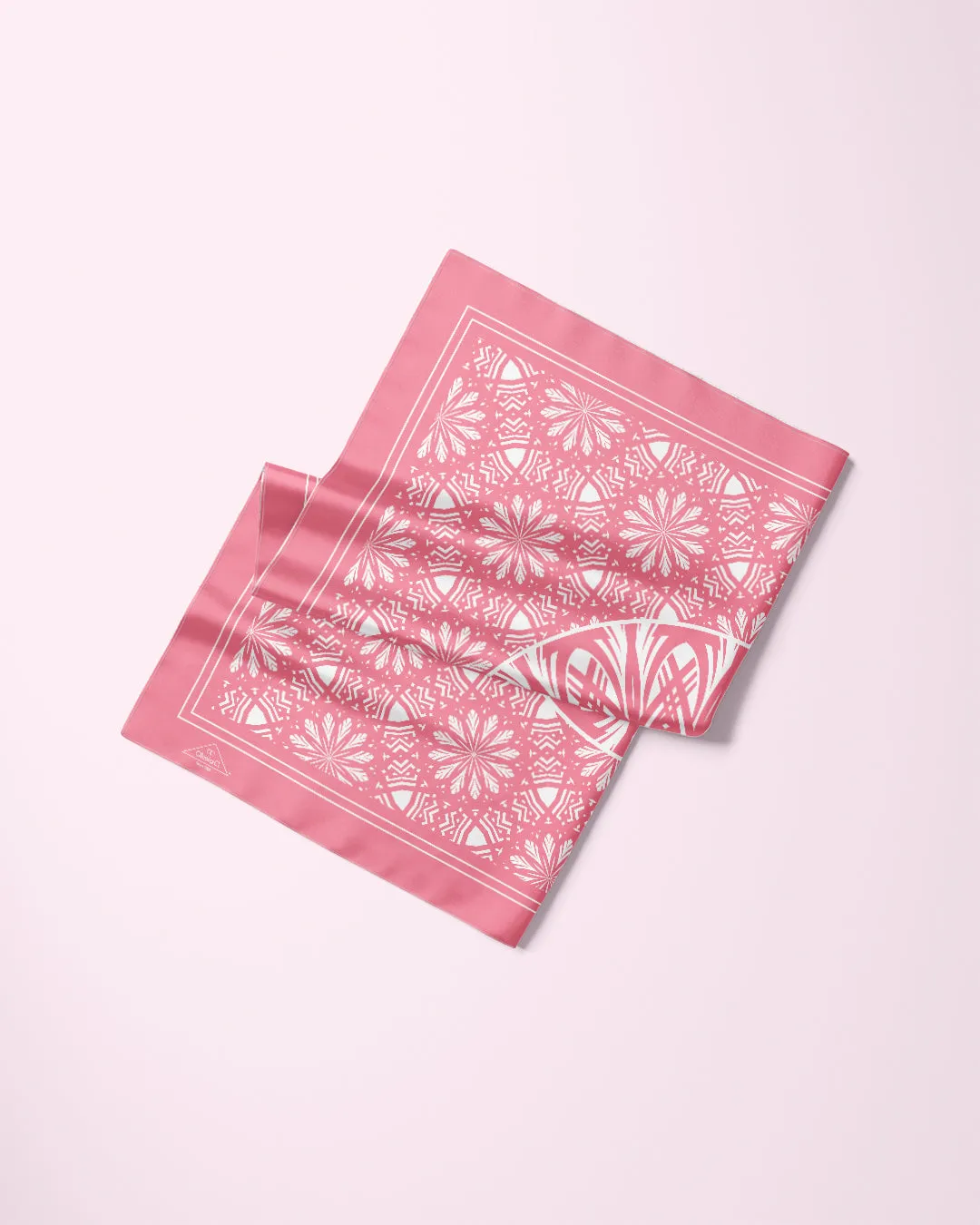 SERENITY CANDY PINK Mandala Designer 100% Silk Scarf