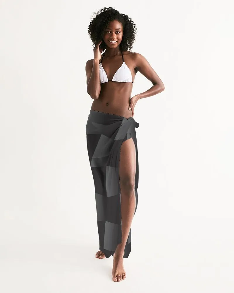 Sheer Black Squared Swimsuit Cover Up