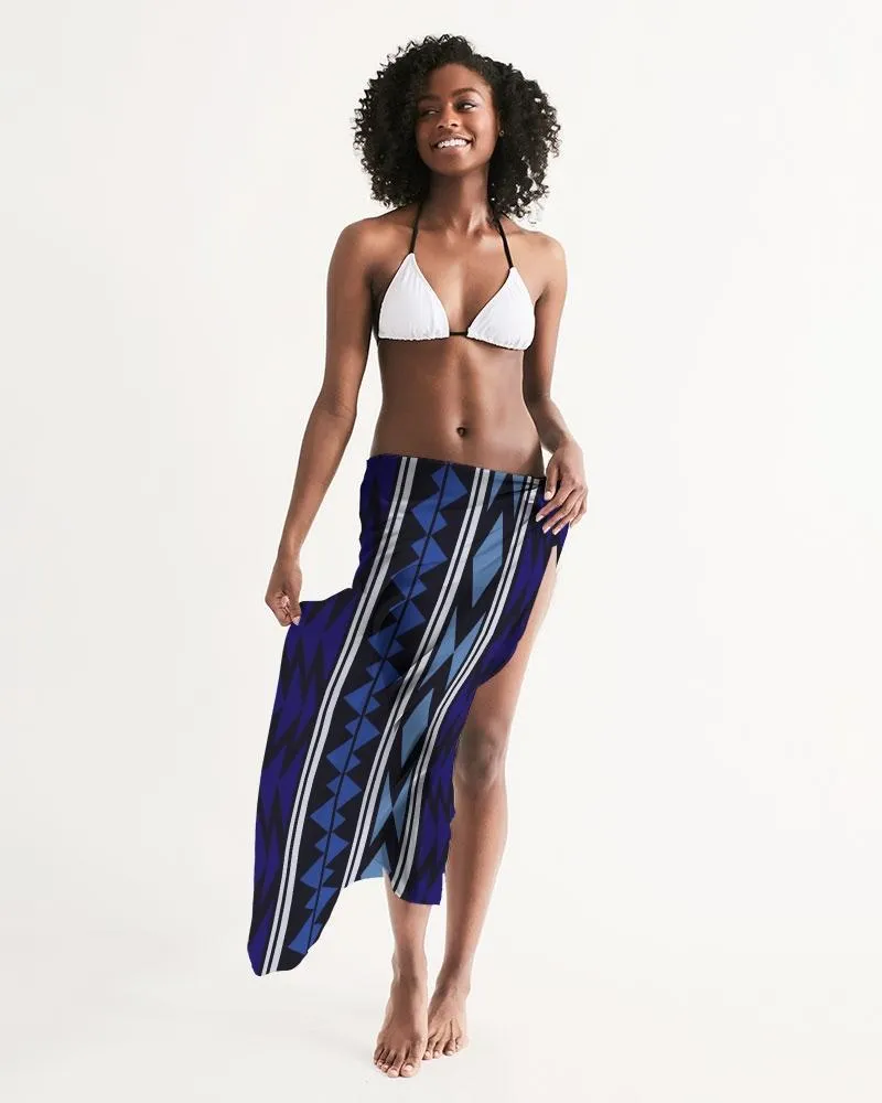 Sheer Bohemian Blue Swimsuit Cover Up