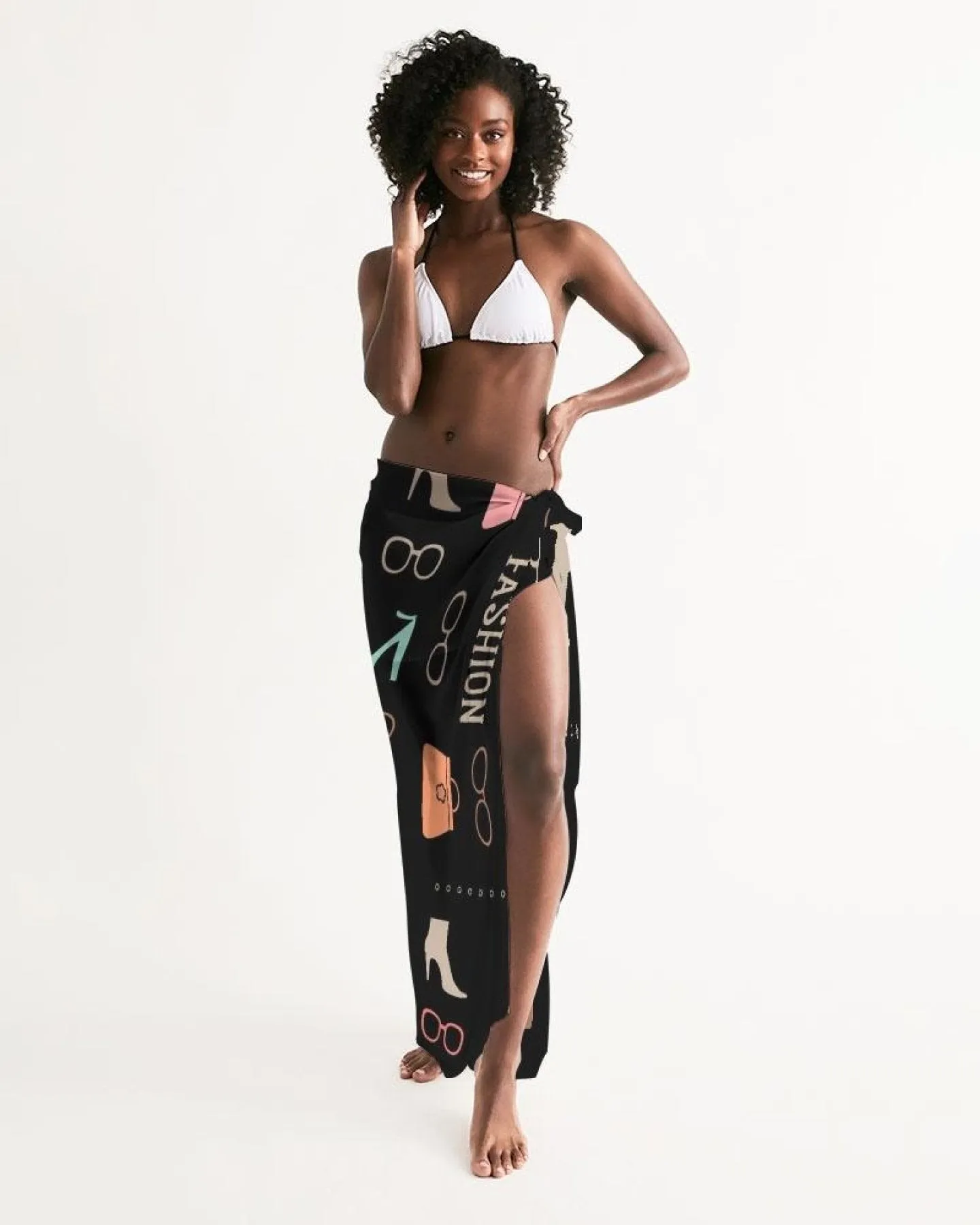 Sheer Fashion Design Style Black Swimsuit Cover Up