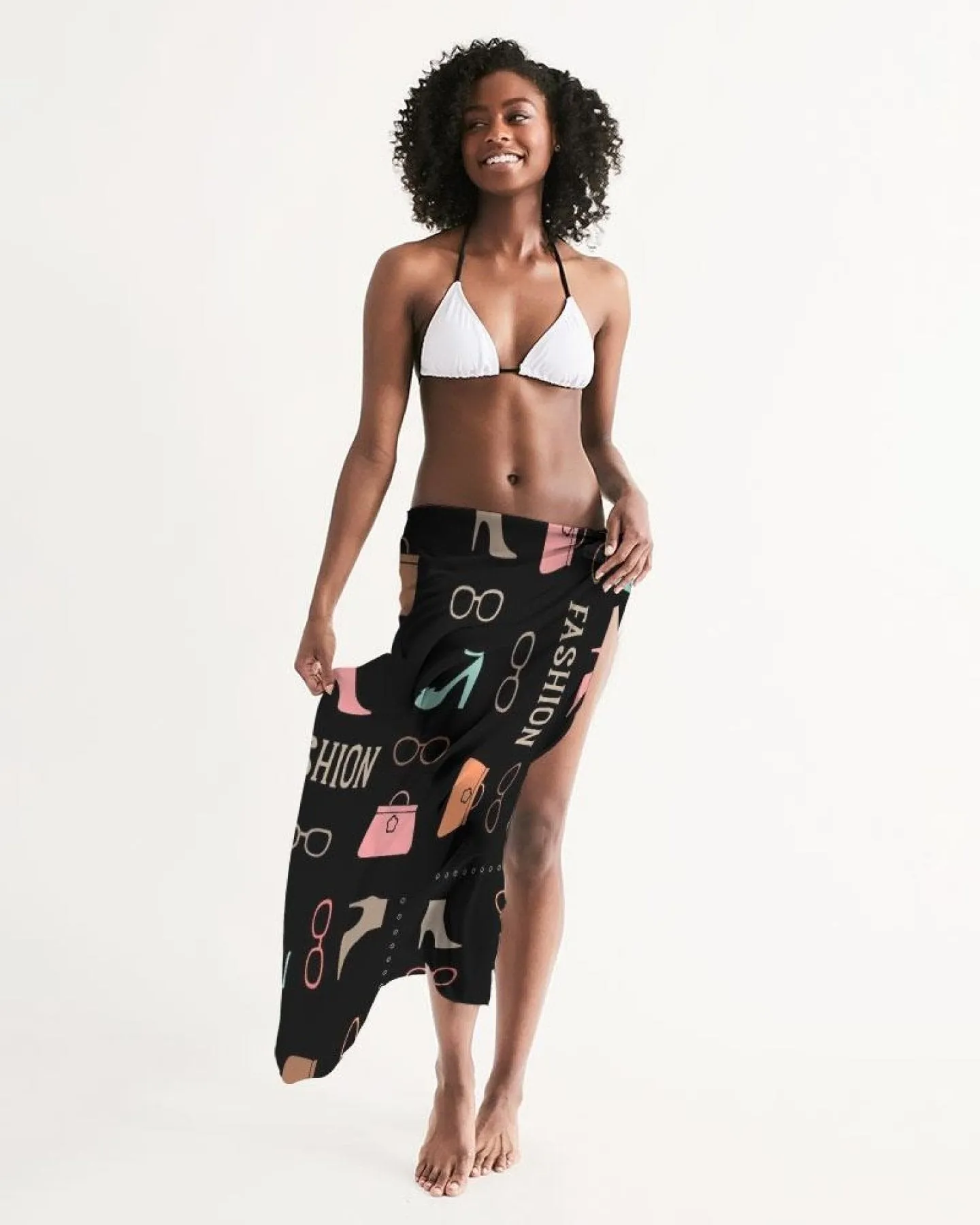 Sheer Fashion Design Style Black Swimsuit Cover Up
