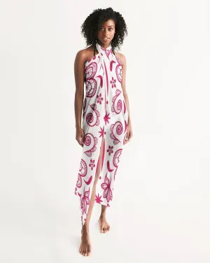 Sheer Lace Red Style Swimsuit Cover Up