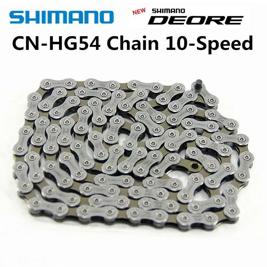 Shimano Bike Chain - Deore CN-HG54, 10 Speeds, 116 Links, Silver grey