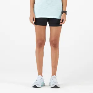 Short 2 en 1 running respirant femme - KIPRUN Run 500 Confort