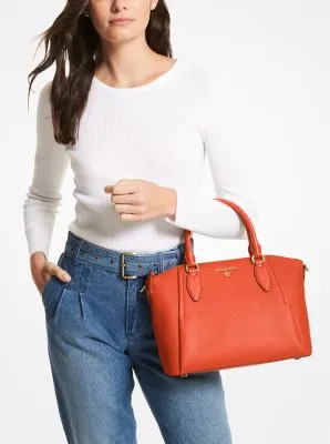 Sienna Medium Pebbled Leather Satchel