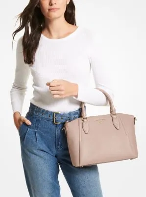 Sienna Medium Pebbled Leather Satchel