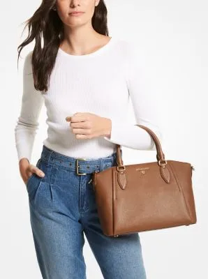 Sienna Medium Pebbled Leather Satchel